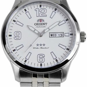 Orient 3 Star Herrklocka SAB0B006WB Vit/Stål Ø43 mm