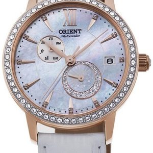 Orient Damklocka RA-AK0004A10A Sun and Moon Vit/Läder Ø37 mm