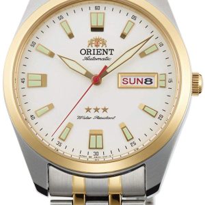 Orient Herrklocka RA-AB0028S19B Vit/Gulguldtonat stål Ø39 mm