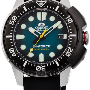 Orient Herrklocka RA-AC0L04L00B M-Force Grön/Gummi Ø45 mm