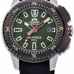 Orient Herrklocka RA-AC0N03E10B M-Force Grön/Textil Ø47.3 mm