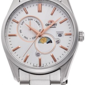 Orient Herrklocka RA-AK0306S10B Sun & Moon Silverfärgad/Stål