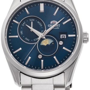 Orient Herrklocka RA-AK0308L10B Sun & Moon Blå/Stål Ø42 mm