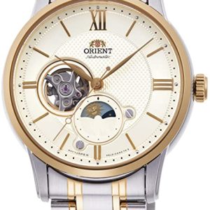 Orient Herrklocka RA-AS0007S10B Sun & Moon Vit/Gulguldtonat stål