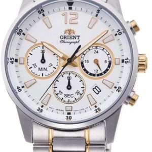 Orient Herrklocka RA-KV0003S10B Sport Chrono Vit/Stål Ø42 mm