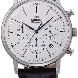 Orient Herrklocka RA-KV0405S10B Classic Vit/Läder Ø42 mm