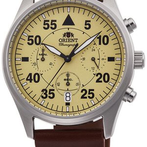 Orient Herrklocka RA-KV0503Y10B Beige/Läder Ø43 mm