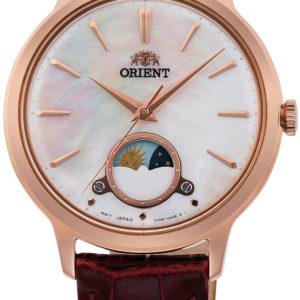 Orient Sun & Moon Damklocka RA-KB0002A10B Vit/Läder Ø34 mm