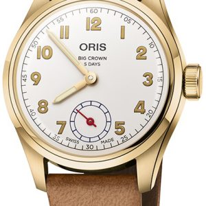 Oris 01 401 7782 6081-SET Big Crown Vit/Läder Ø38 mm