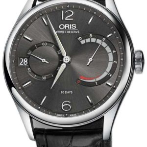 Oris Culture Herrklocka 01 111 7700 4063-Set 1 23 73FC Grå/Läder