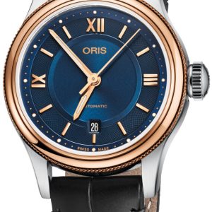 Oris Damklocka 01 561 7718 4375-07 5 14 35 Culture Blå/Läder Ø29 mm