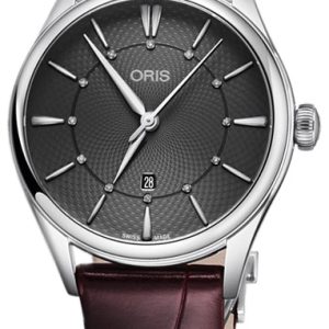 Oris Damklocka 01 561 7724 4053-07 5 17 63FC Culture Grå/Läder Ø33