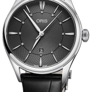 Oris Damklocka 01 561 7724 4053-07 5 17 64FC Culture Grå/Läder Ø33