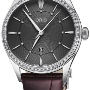 Oris Damklocka 01 561 7724 4953-07 5 17 63FC Culture Grå/Läder Ø33