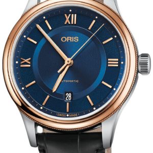 Oris Damklocka 01 733 7719 4375-07 5 20 35 Culture Blå/Läder Ø42 mm