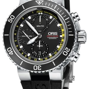 Oris Diving Herrklocka 01 774 7708 4154-Set RS Svart/Gummi Ø48 mm