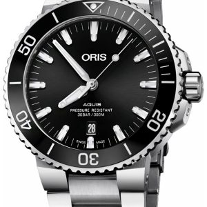 Oris Herrklocka 01 733 7730 4134-07 8 24 05PEB Aquis Svart/Stål