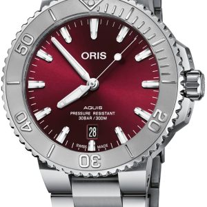 Oris Herrklocka 01 733 7766 4158-07 8 22 05PEB Aquis Röd/Stål