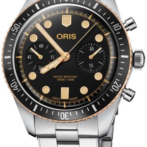 Oris Herrklocka 01 771 7744 4354-07 8 21 18 Diving Svart/Stål Ø43 mm