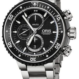 Oris Herrklocka 01 774 7727 7154-Set Diving Svart/Titan Ø51 mm