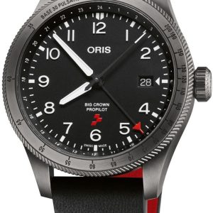 Oris Herrklocka 01 798 7773 4284 HB-JWA-Set Propilot Svart/Läder