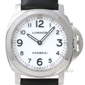 Panerai Herrklocka PAM00114 Historic Luminor Base Svart/Läder Ø44 mm