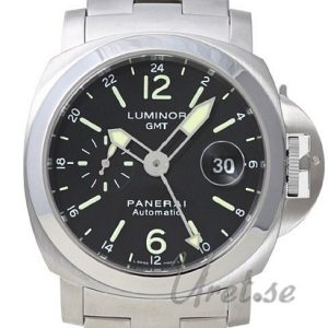 Panerai Herrklocka PAM00297 Contemporary Luminor GMT Svart/Stål Ø44