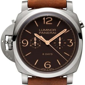 Panerai Herrklocka PAM00579 Luminor Brun/Läder Ø47 mm