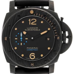 Panerai Herrklocka PAM00616 Luminor Svart/Gummi Ø47 mm