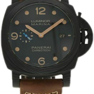 Panerai Herrklocka PAM00661 Luminor Svart/Läder Ø44 mm