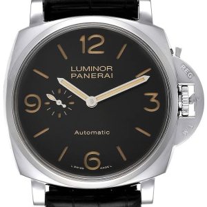 Panerai Herrklocka PAM00674 Luminor Svart/Läder Ø45 mm