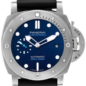 Panerai Herrklocka PAM00692 Luminor Blå/Gummi Ø47 mm