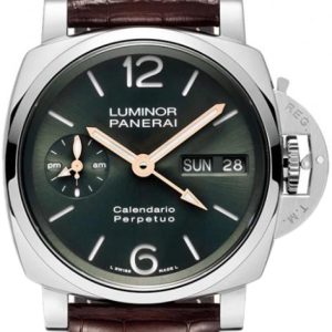 Panerai Herrklocka PAM00715 Luminor Grön/Läder Ø44 mm