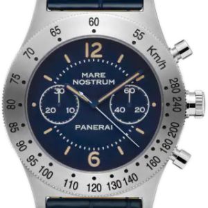 Panerai Herrklocka PAM00716 Mare Nostrum Blå/Läder Ø42 mm