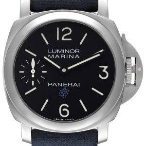 Panerai Herrklocka PAM00777 Luminor Svart/Läder Ø44 mm