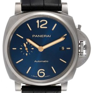 Panerai Herrklocka PAM00927 Luminor Blå/Läder Ø42 mm