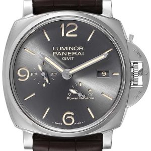 Panerai Herrklocka PAM00944 Luminor Grå/Läder Ø45 mm