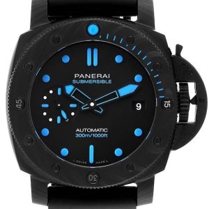 Panerai Herrklocka PAM00960 Submersible Svart/Gummi Ø42 mm