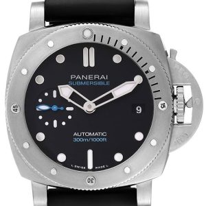 Panerai Herrklocka PAM00973 Luminor Svart/Gummi Ø42 mm