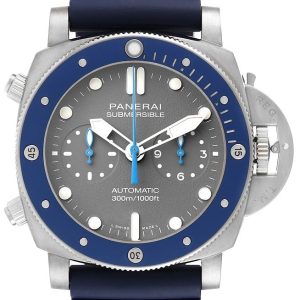 Panerai Herrklocka PAM00982 Luminor Grå/Gummi Ø47 mm