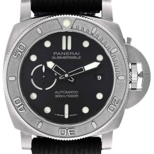 Panerai Herrklocka PAM00984 Luminor Svart/Läder Ø47 mm