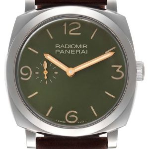 Panerai Herrklocka PAM00995 Radiomir Grön/Läder Ø45 mm