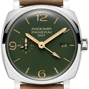 Panerai Herrklocka PAM00998 Radiomir Grön/Läder Ø45 mm