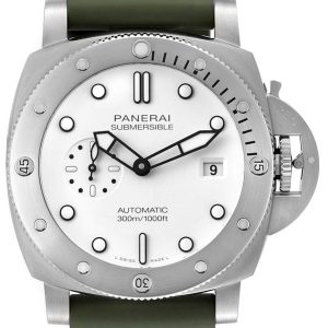 Panerai Herrklocka PAM01226 Submersible Vit/Gummi Ø44 mm