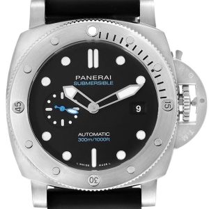 Panerai Herrklocka PAM01229 Submersible Svart/Gummi Ø44 mm