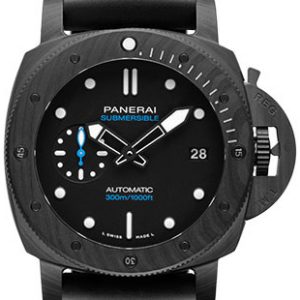 Panerai Herrklocka PAM01231 Submersible Svart/Gummi Ø42 mm