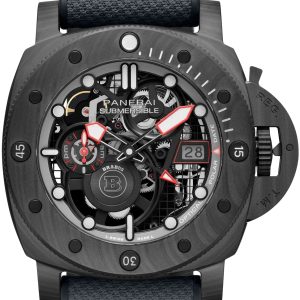 Panerai Herrklocka PAM01240 Submersible Skelettskuren/Textil Ø47 mm