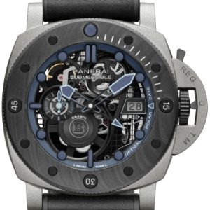 Panerai Herrklocka PAM01241 Submersible Skelettskuren/Läder Ø47 mm