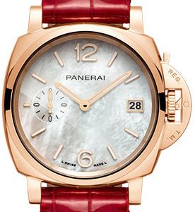 Panerai Herrklocka PAM01280 Luminor Vit/Läder Ø42 mm