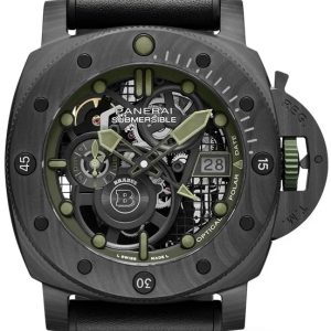 Panerai Herrklocka PAM01283 Submersible Skelettskuren/Läder Ø47 mm